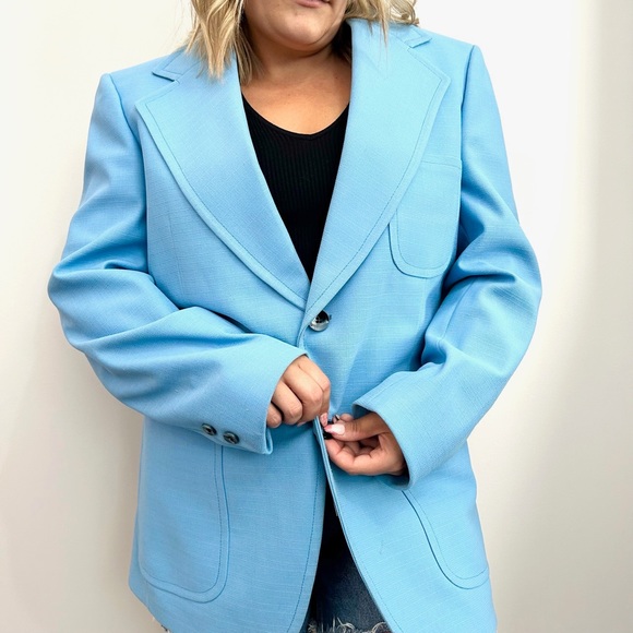 Woodwards Baby Blue Blazer - Picture 1 of 4